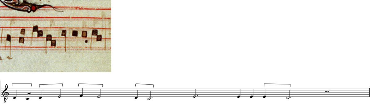 Tenor and transcription of the motet S'on me Regarde