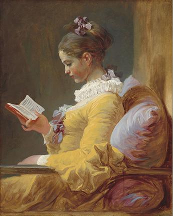 A painting of Jean-Honoré Fragonard called Young Girl Reading