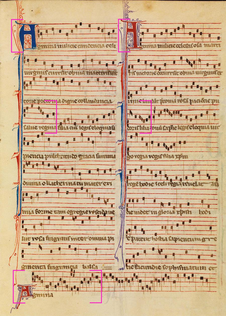 Excerpt of the motet Agmina milicie