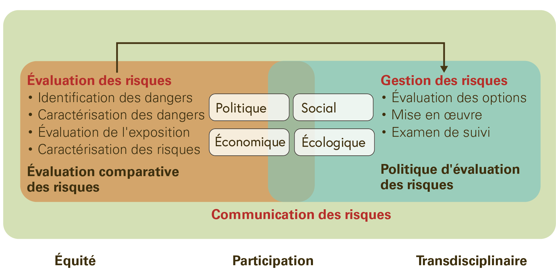 Description du cadre d'analyse participative des risques.