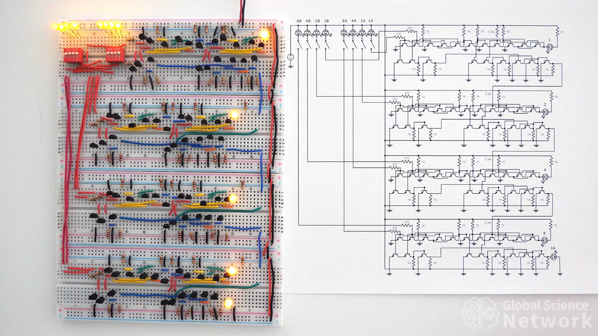  4-Bit Calculator Built Using Digital Logic Gates