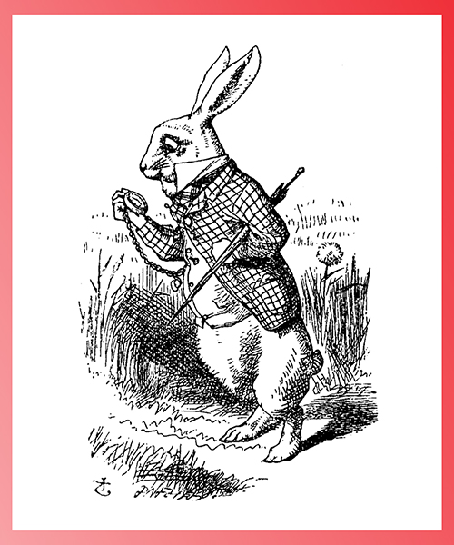 John Tenniel’s anthropomorphic rabbit