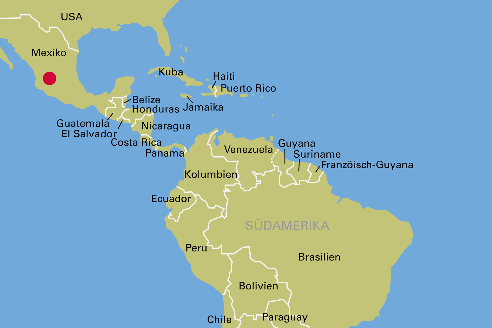 Karte Huichol