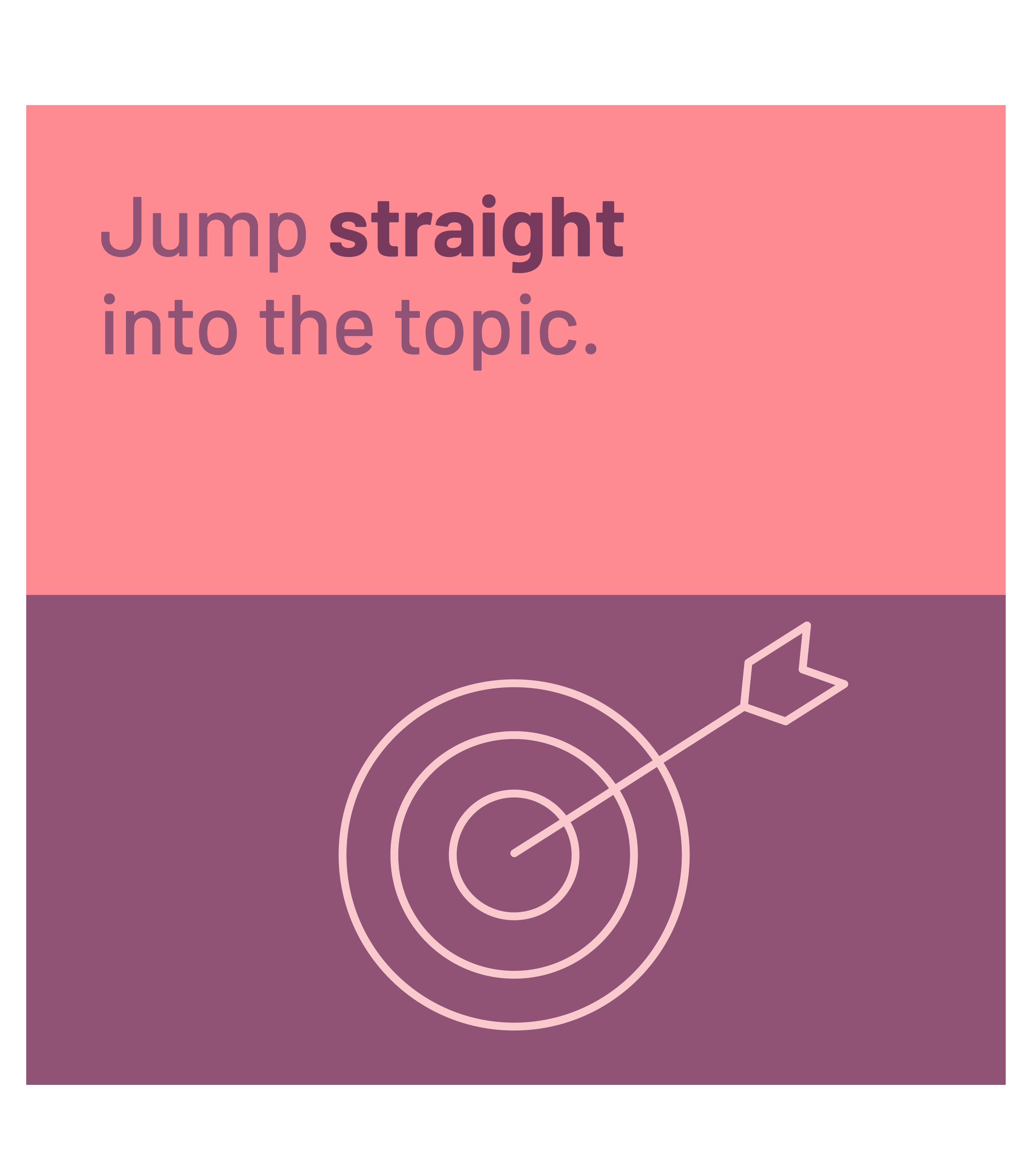 Text and graphic of Jump straight into the topic